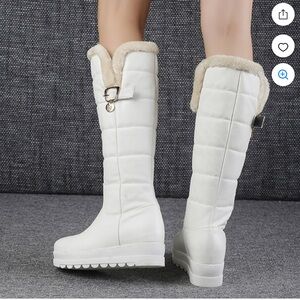 Women's White Winter Snow Boots
